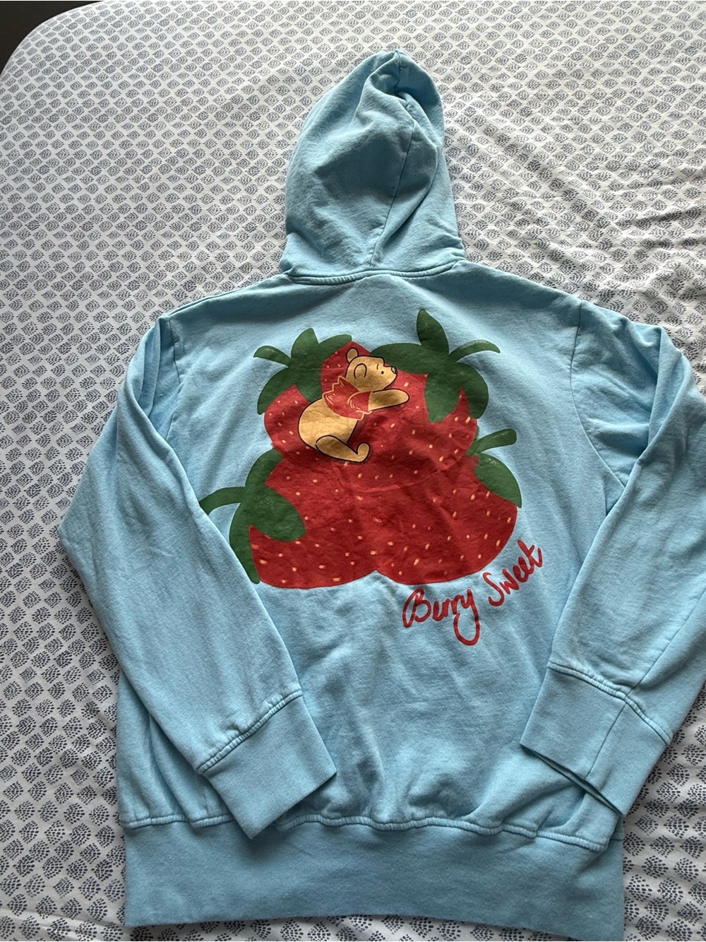 Disney Light Blue Winnie the Pooh Crewneck Hoodie -women’s - Picture 5 of 6